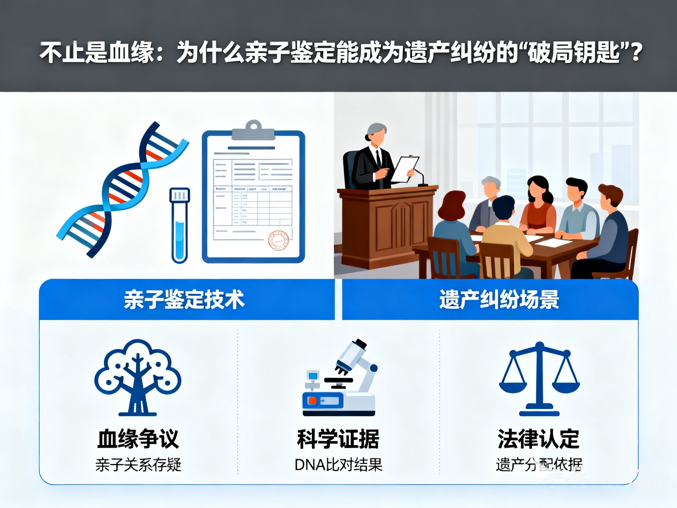 不止是血缘：为什么亲子鉴定能成为遗产纠纷的“破局钥匙”？