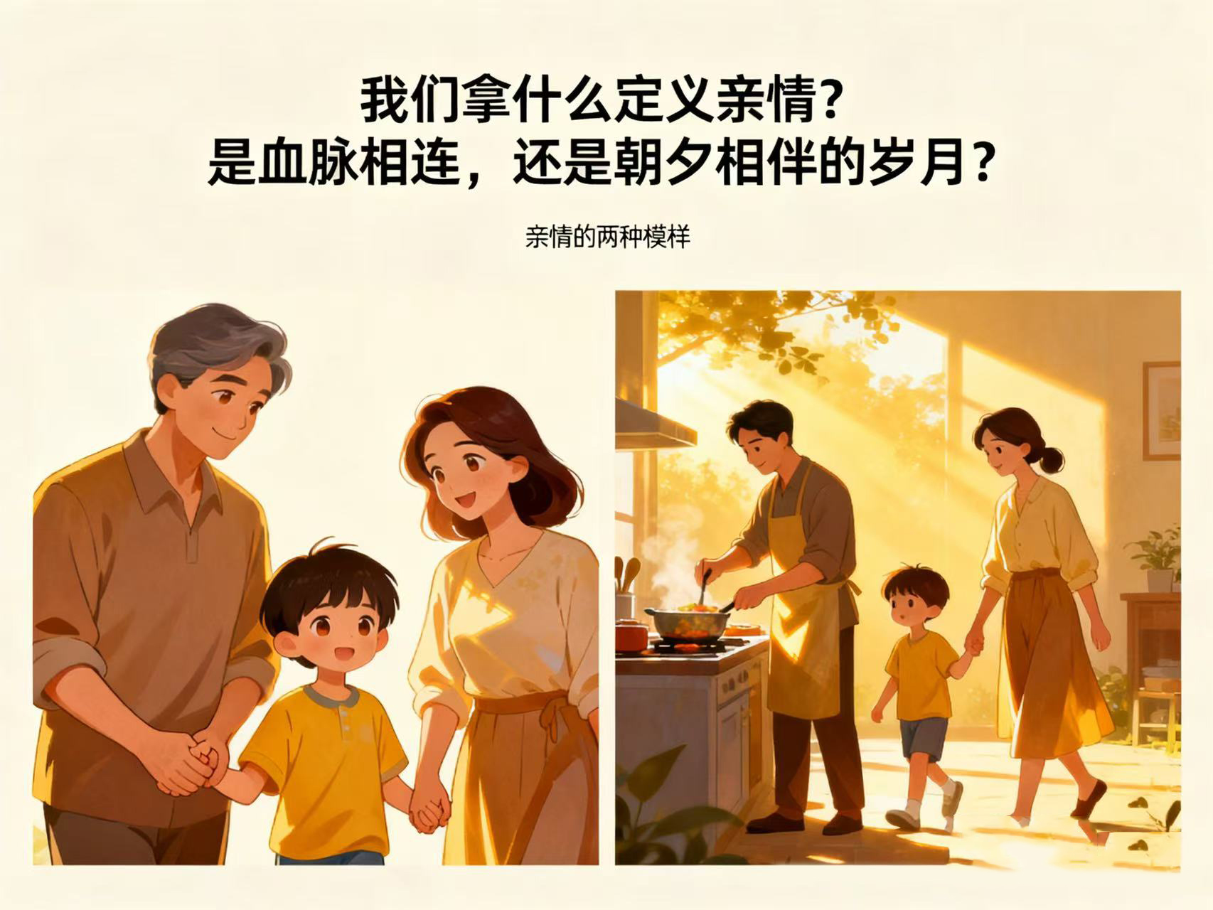 我们拿什么定义亲情？是血脉相连，还是朝夕相伴的岁月？