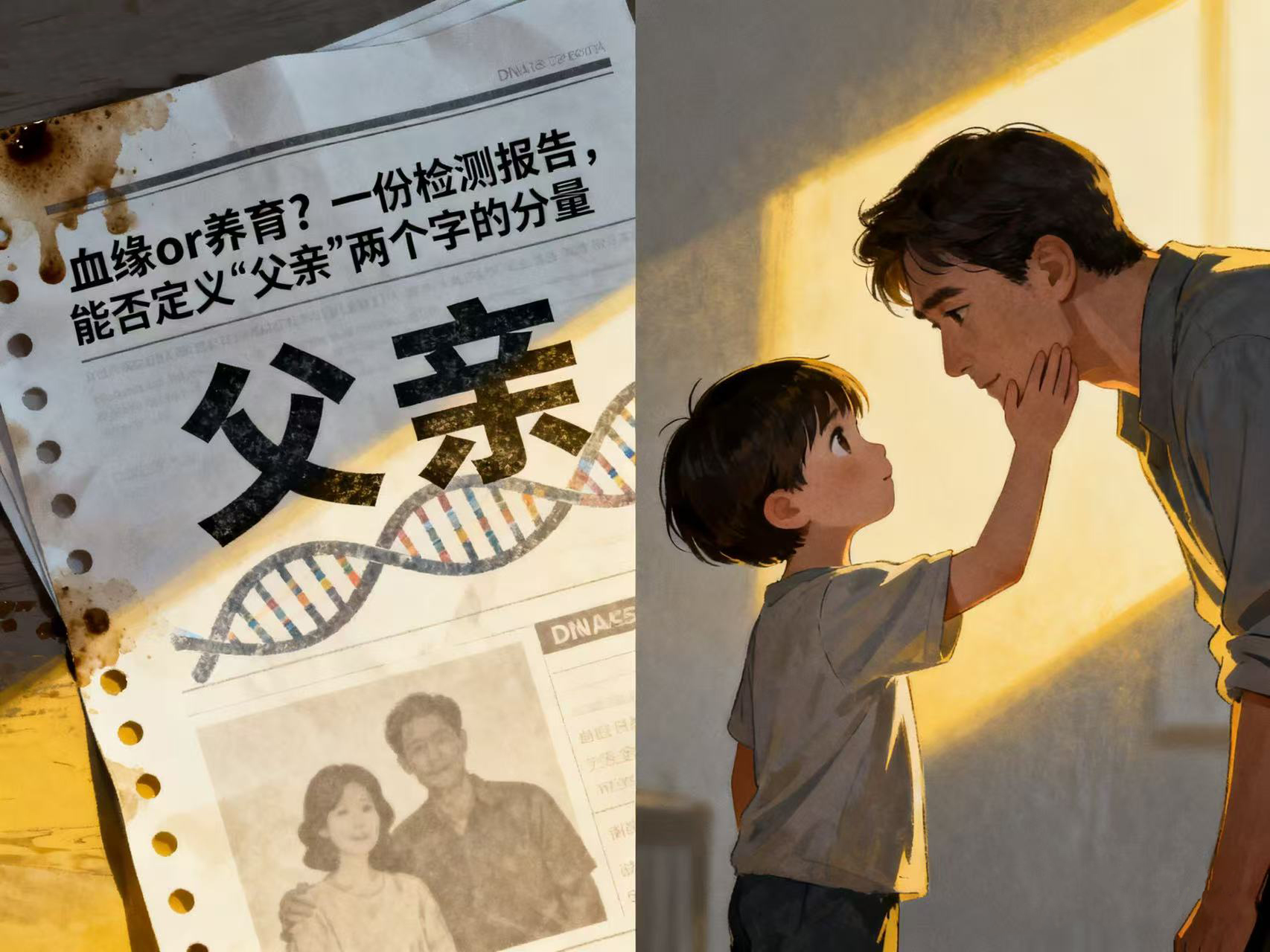 血缘or养育？一份检测报告，能否定义“父亲”两个字的分量