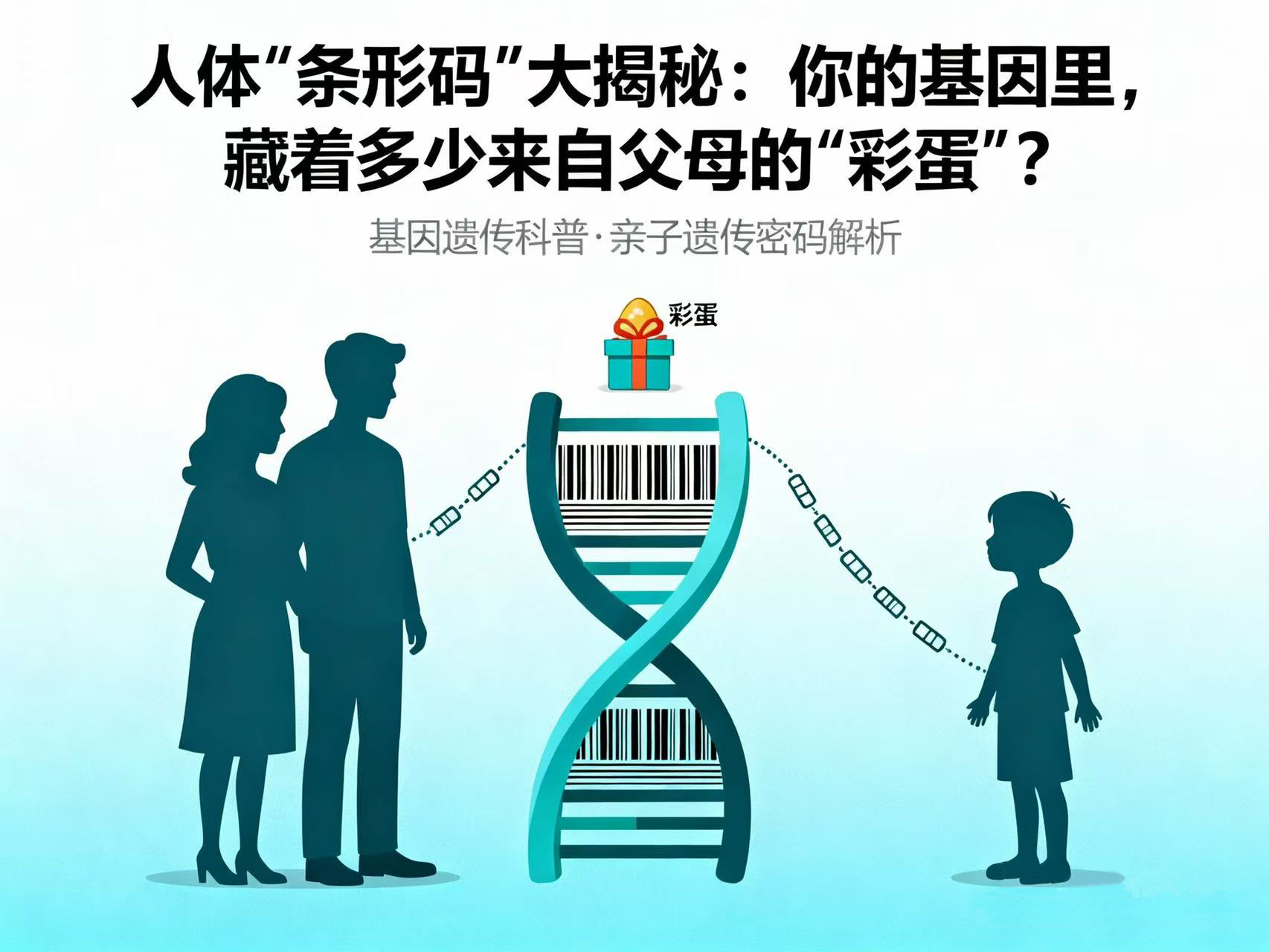 人体“条形码”大揭秘：你的基因里，藏着多少来自父母的“彩蛋”？