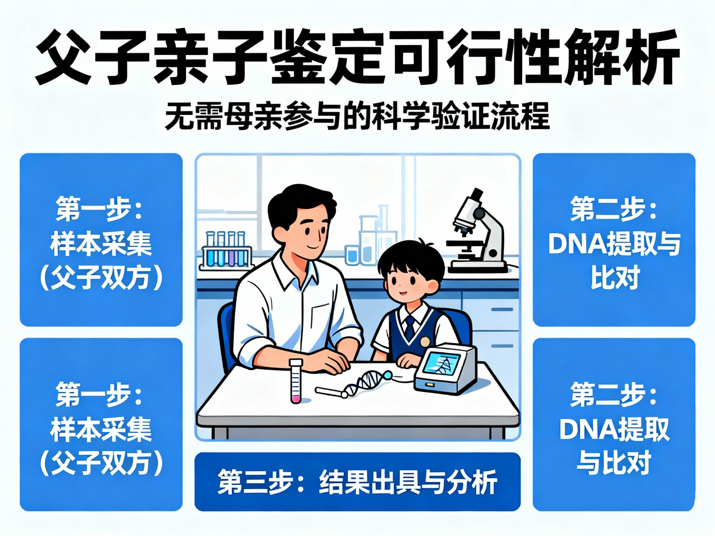 没有母亲的参与，只有父子两人能做亲子鉴定吗？