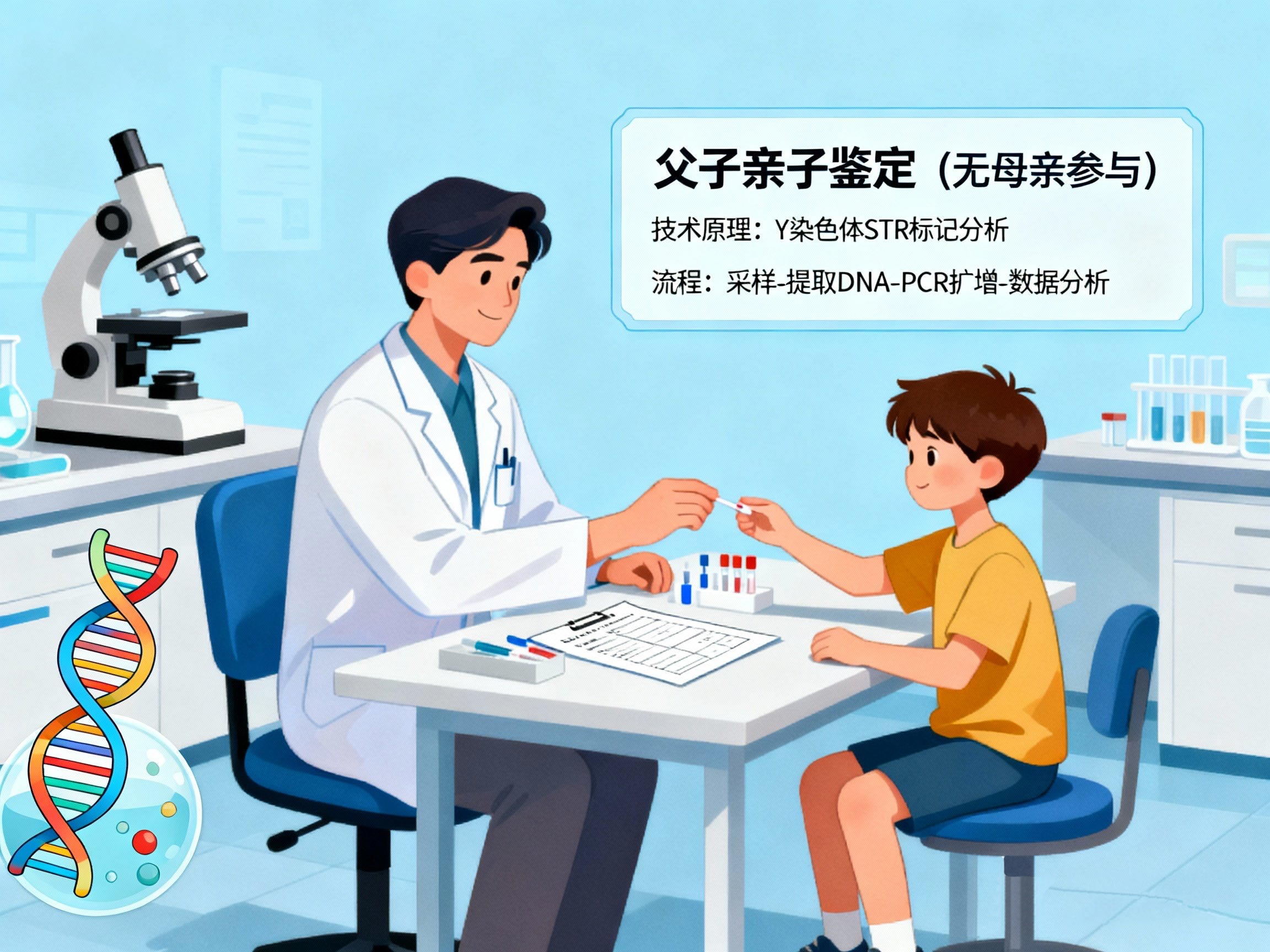 没有母亲的参与，只有父子两人能做亲子鉴定吗？