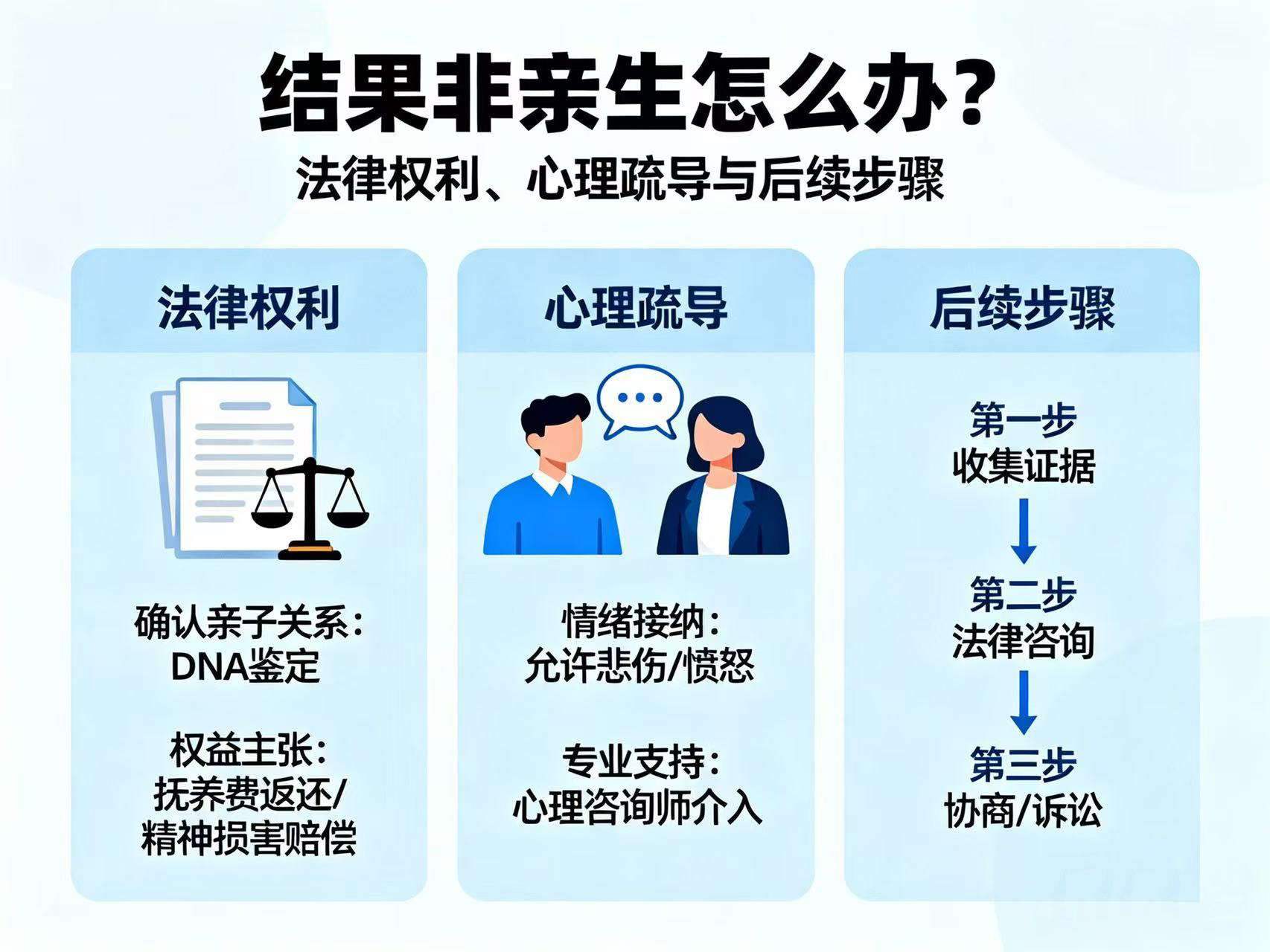 结果非亲生怎么办？法律权利、心理疏导与后续步骤