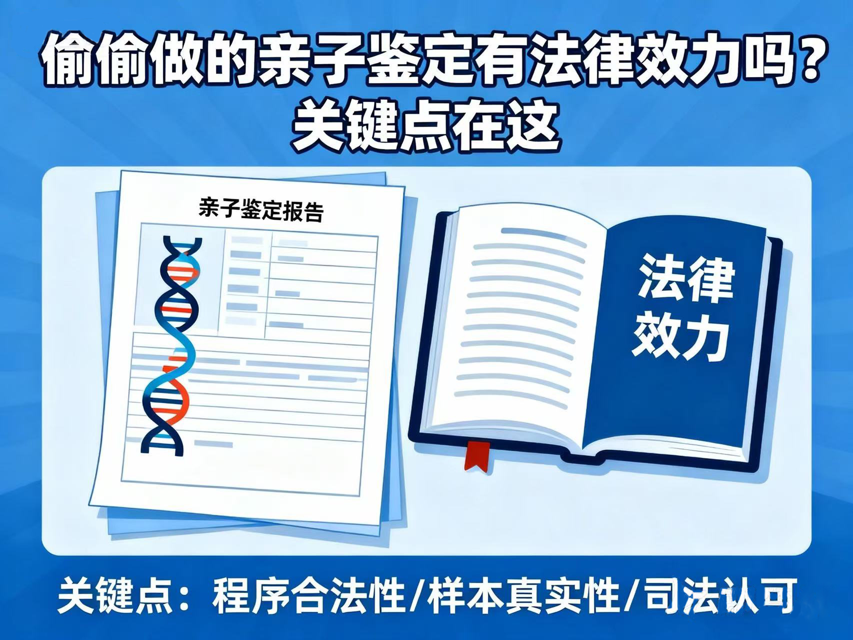 “偷偷做”的亲子鉴定有法律效力吗？关键点在这里