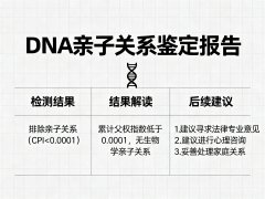 如果孩子不是亲生的，DNA鉴定报告会怎么写？结果解读与后续建议