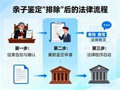 当亲子鉴定结果出现“排除”时，法律上下一步该怎么办？