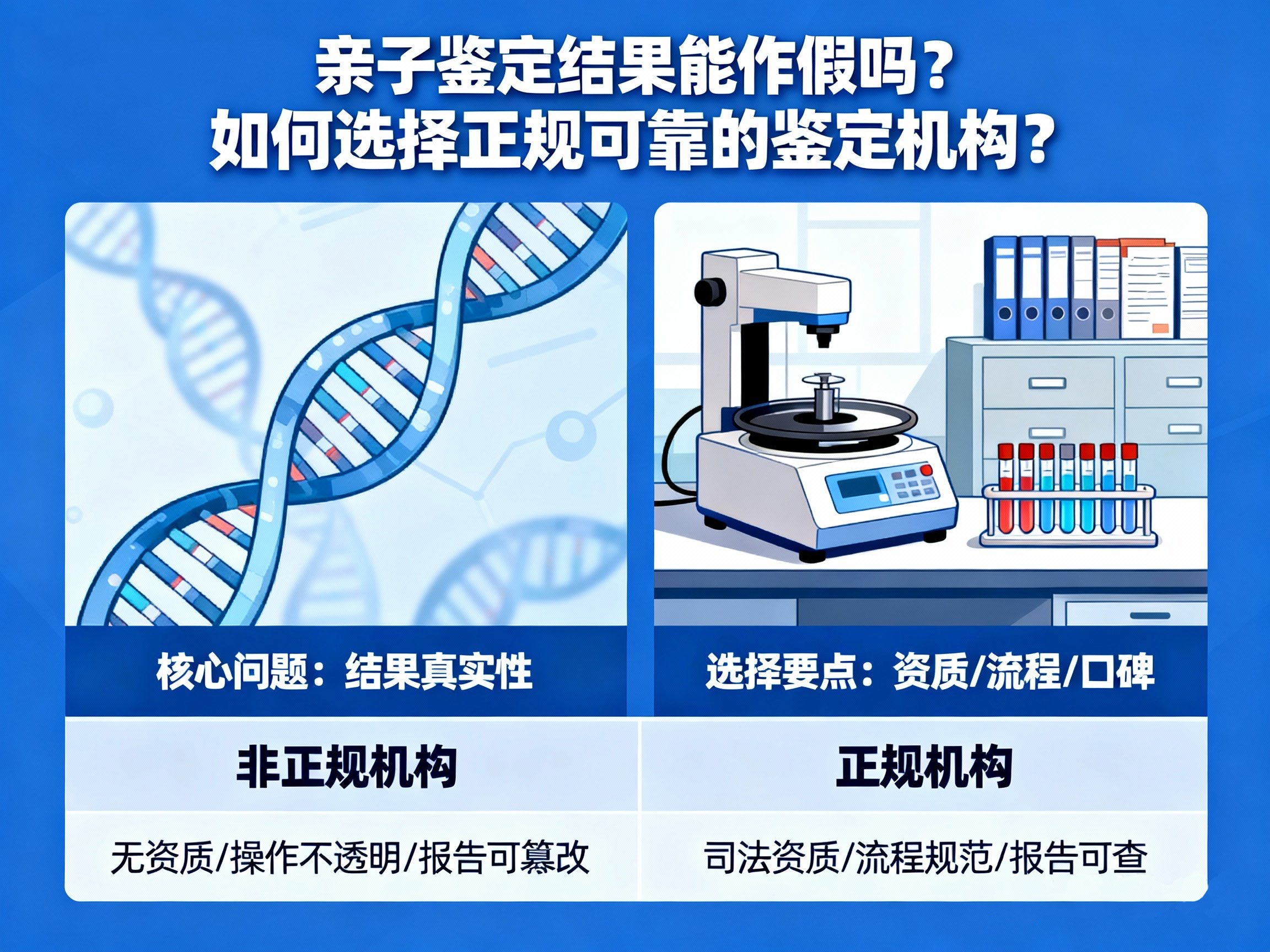 亲子鉴定结果能作假吗？如何选择一家正规可靠的鉴定机构？