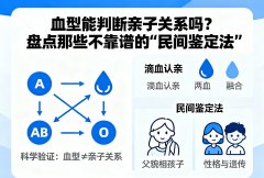 血型能判断亲子关系吗？盘点那些不靠谱的“民间鉴定法”