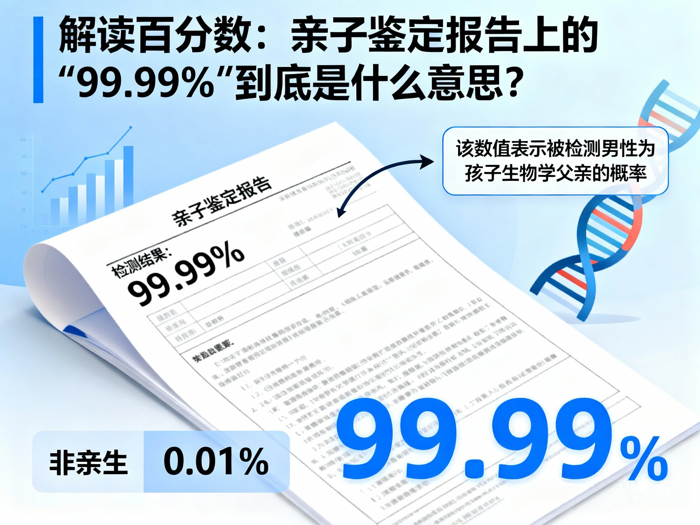 解读百分数：亲子鉴定报告上的“99.99%”到底是什么意思？