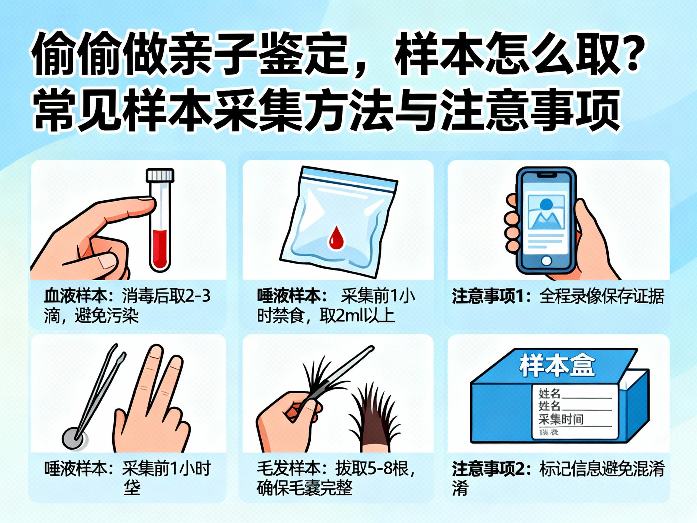 偷偷做亲子鉴定，样本怎么取？常见样本采集方法与注意事项