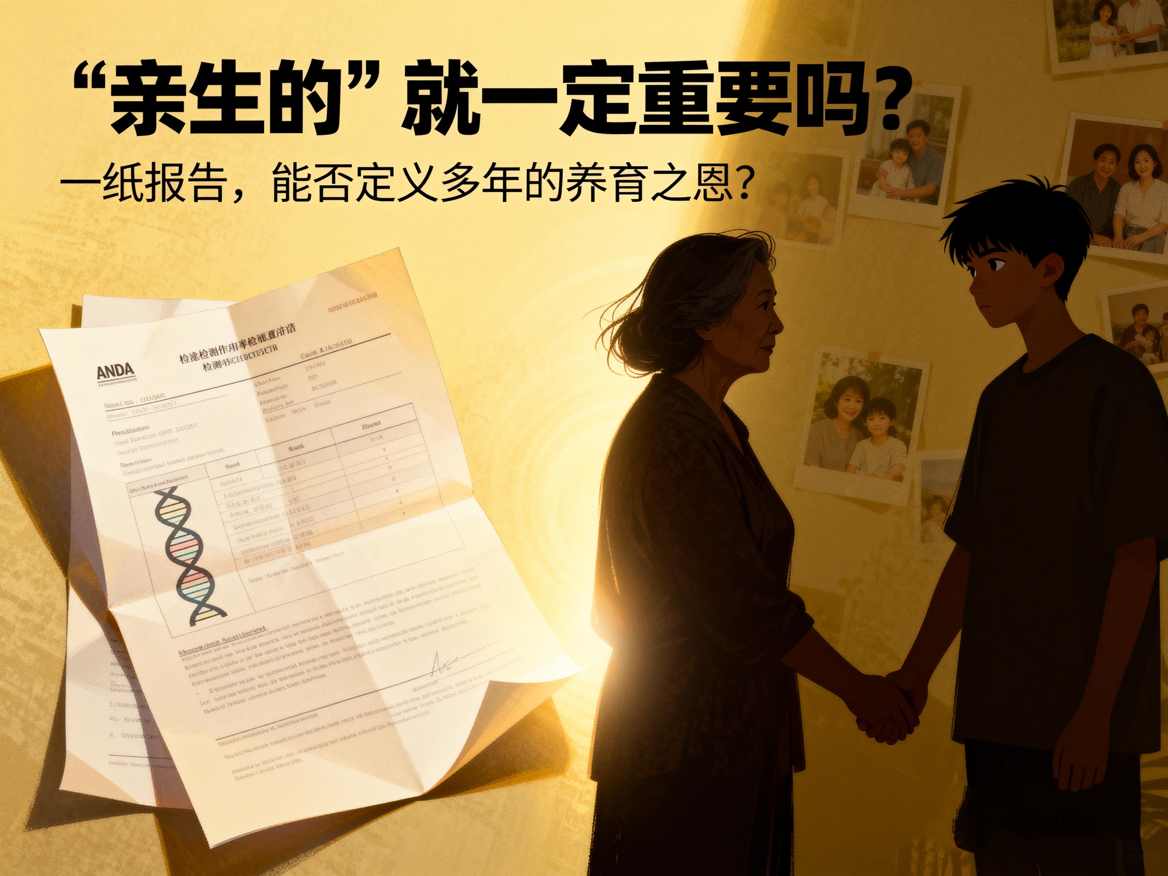 “亲生的”就一定重要吗？一纸报告，能否定义多年的养育之恩？