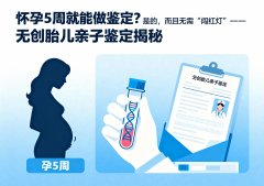 怀孕5周就能做鉴定？是的，而且无需‘闯红灯’”—— 无创胎儿亲子鉴定揭秘